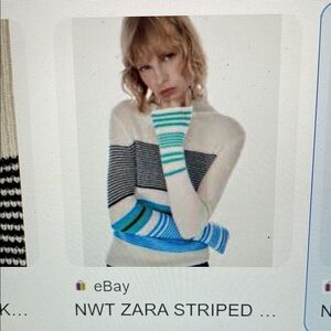 Zara Striped Sweater- new with tags